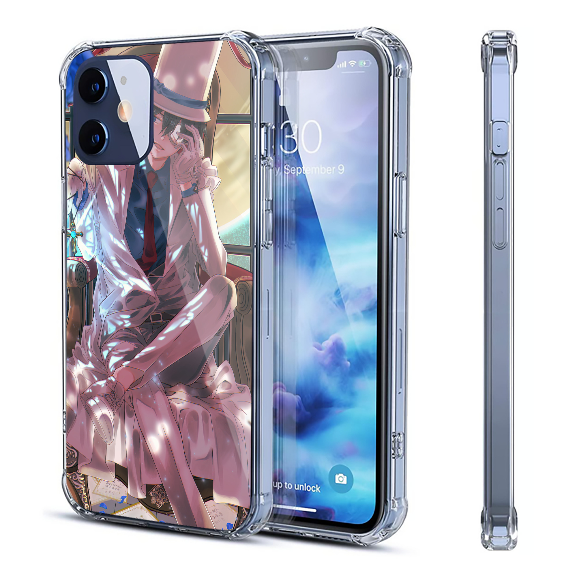 （画像用） 名探偵コナン Detective Conan 【iPhone 12シリーズ対応】透明スマホケース（クリアソフトケース）